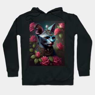 The Sphynx Queen and her Rose Throne Hoodie